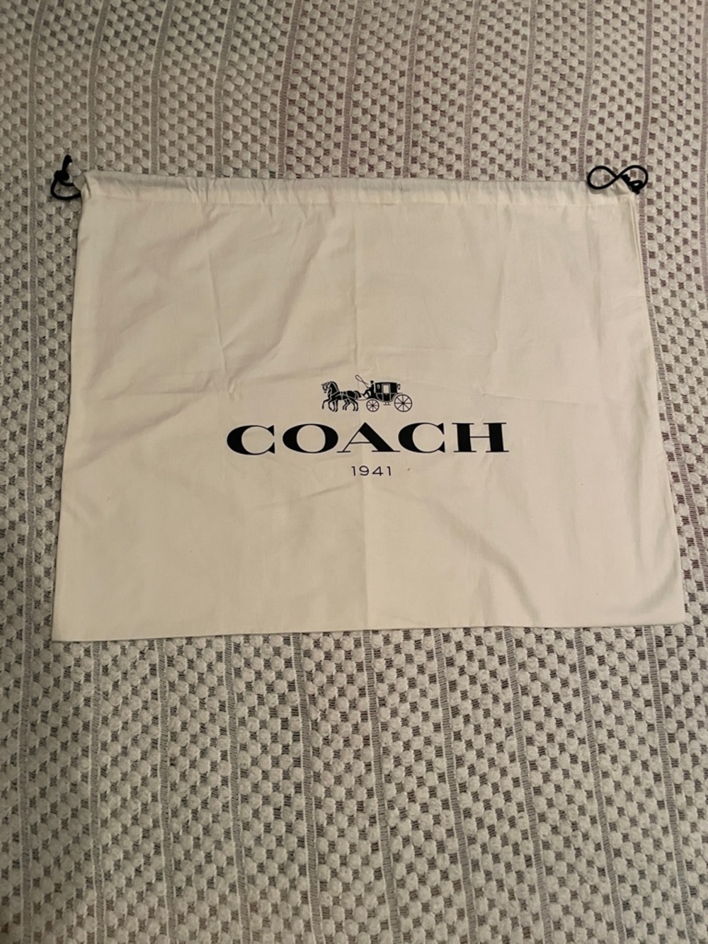 Coach 1941 Dust Bag Large White Drawstring Storage Bag Authentic